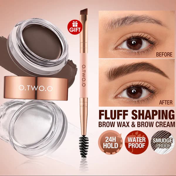 O.TWO.O 2 IN 1 Eyebrow Wax Brow Cream Eyebrow Enhancer beauty product available at Kittik Beauty Nepal
