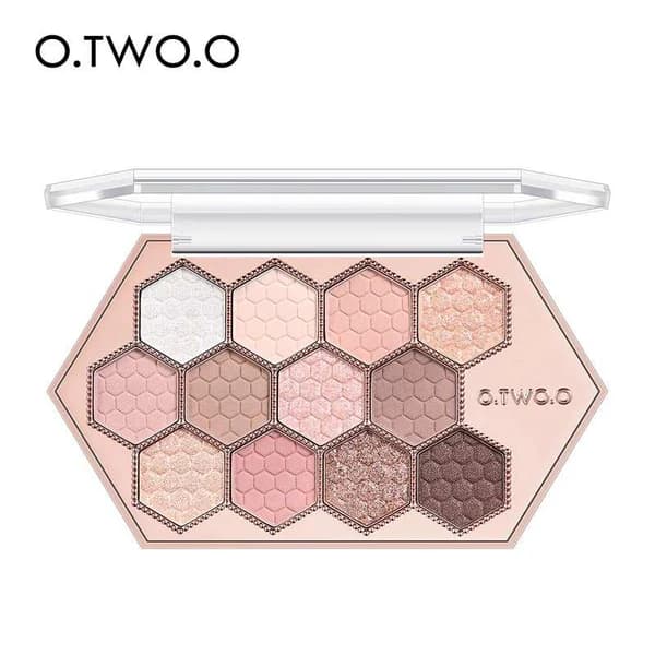 O.TWO.O 12 colors Honeycomb Hexagonal Star Diamond Eyeshadow :- In 2 Shades beauty product available at Kittik Beauty Nepal